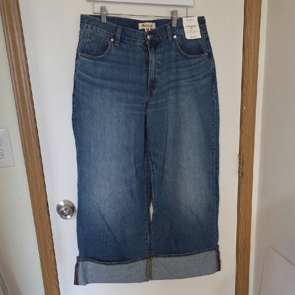 Madewell Blue Wide Leg Jeans